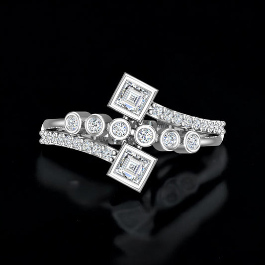 Pure 925 Sterling Silver Ring for Women | Adjustable Ring for Girls | Cubic Zirconia Rhodium Plated Ring