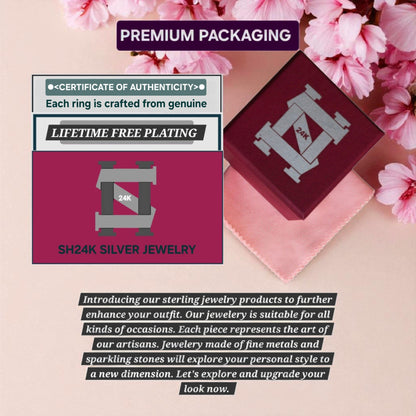 Pure 925 Sterling Silver Ring for Women | Adjustable Ring for Girls | Cubic Zirconia Rhodium Plated Ring