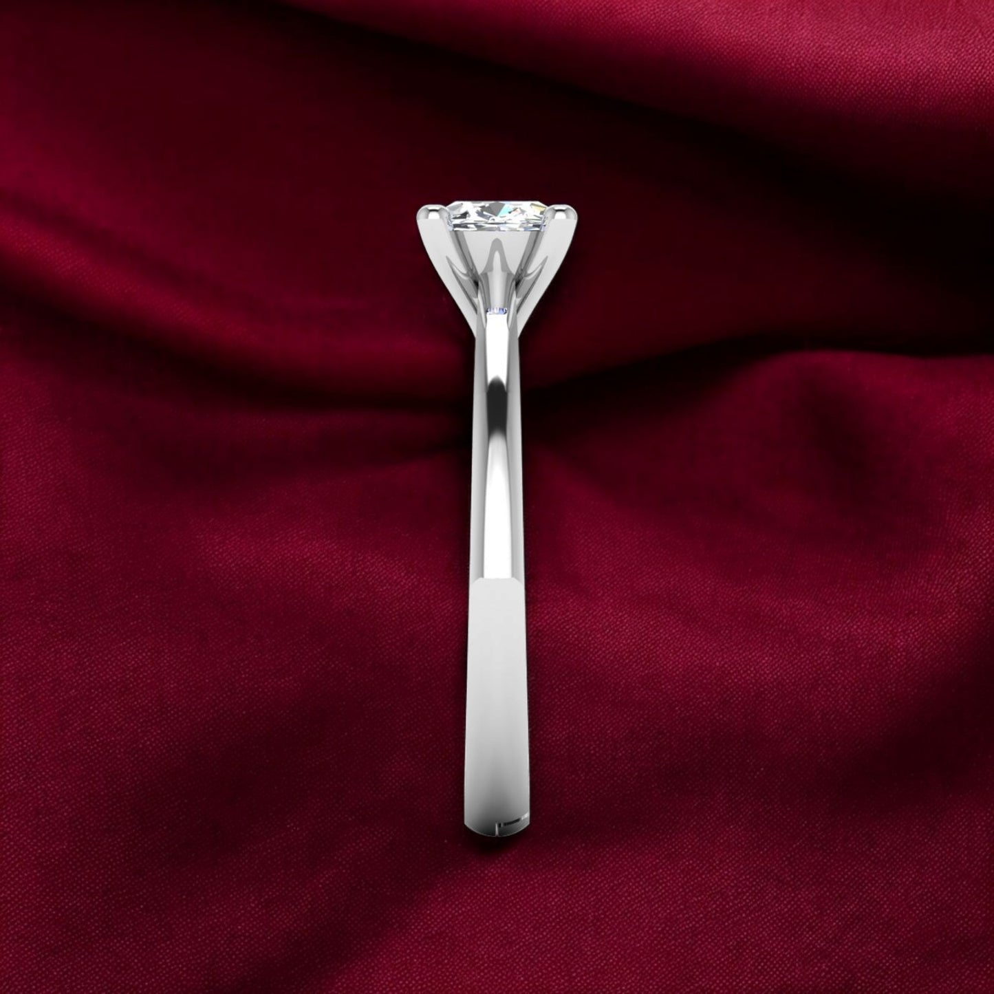 925 Sterling Silver Adjustable AAA+ Cubic Zirconia Solitaire Ring for Women