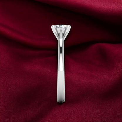 925 Sterling Silver Adjustable AAA+ Cubic Zirconia Solitaire Ring for Women